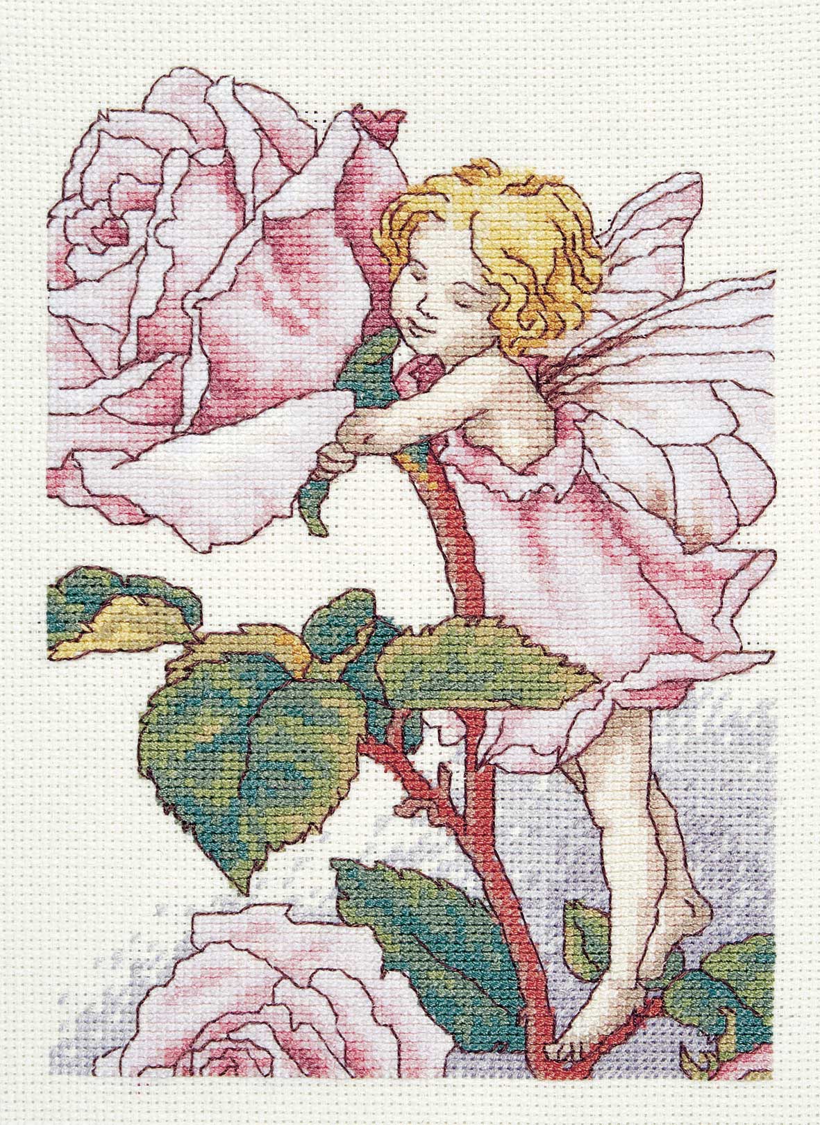 DMCクロスステッチ図案『Flower Fairiesシリーズ』ローズ 薔薇 通販